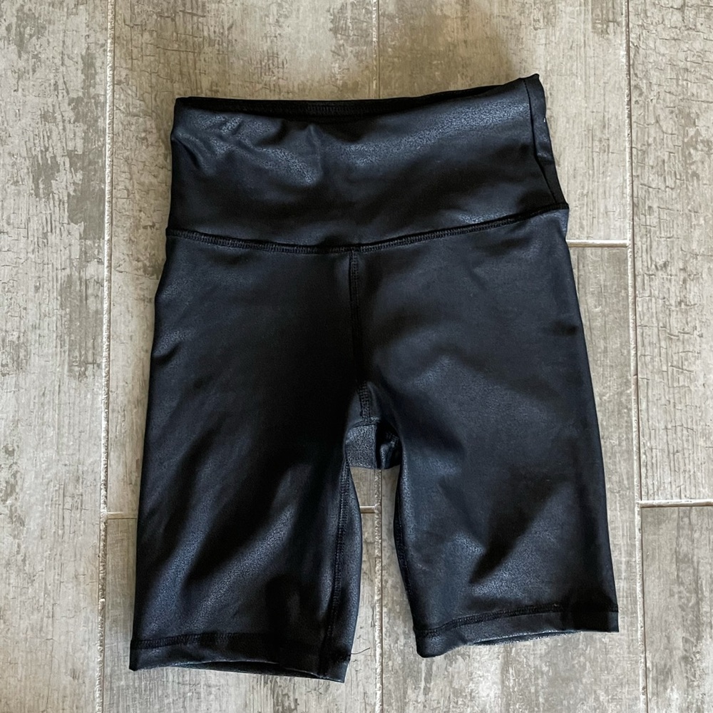 Mono b faux leather biker shorts